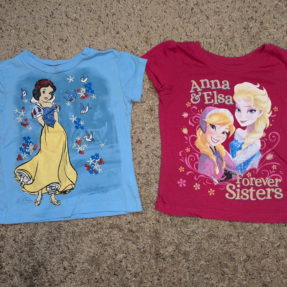 Disney Kids Short Sleeve Tees - Blue and Red
